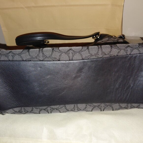 Coach Lexy signature gray jacquard and black leather - Picture 6 of 7